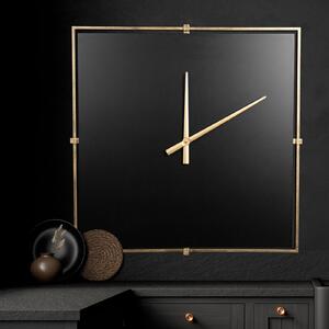 Dekoračné nástenné hodiny v modernom štvorcovom štýle z kovu