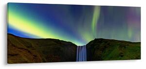 Obraz - Polárna žiara na Islande (120x50 cm)