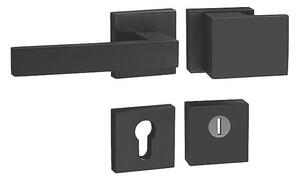 Bezpečnostné kovanie MP CUBO / SQUARE - HR 3230/2275 (BS - Čierna matná), madlo/klika levá, PZ PLUS s otvorem pro vložku, MP BS (čierna mat)