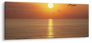 Obraz - Západ slnka nad oceánom (120x50 cm)