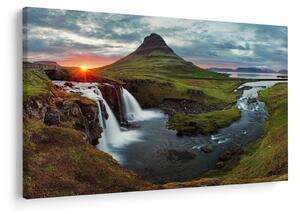 Obraz - Kirkjufell pri západe slnka (90x60 cm)