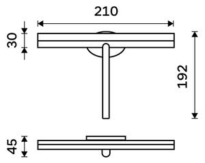 Nimco Sprchová stierka s magnetickým háčikom UNIX - UN 3012MA-90