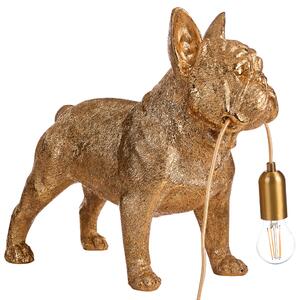 Stolná lampa zlatá umelá živica zvierací motív nočná lampa v tvare psa moderný glamour štýl obývacia izba spálňa