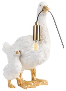 Stolná lampa biela umelá živica zvierací motív nočná lampa v tvare kačky moderný glamour štýl obývacia izba spálňa