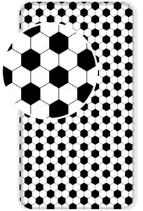 Bavlnená prestieradlo s motívom Futbal - 90 x 200 + 25 cm