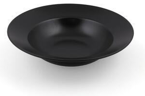 Čierny hlboký tanier z kameniny ø 26 cm – Hermia