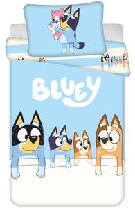 Obliečky do detskej postieľky Bluey - motív Rodinka pod dekou - 100% bavlna - 100x135 cm + 40x60 cm