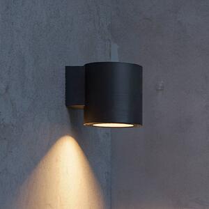 Vonkajšie nástenné svietidlo Philips Fylx, čierne, kovové, IP44, GU10, Čierna, Hliník, Nástenné svietidlo