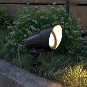 Philips Cylr – zemný reflektor, čierny, s napájacím káblom, IP44, GU10, Čierna, Hliník, Vonkajše bodové svietidlo / bodateľné do zeme
