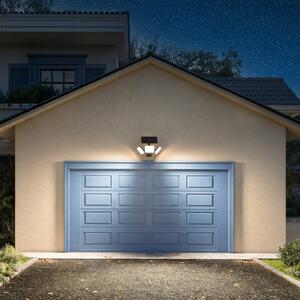 Solarna lampa Philips Zyren, čierna, 3 000 K, senzor, IP65, Čierna, Plast, Nástenné svietidlo