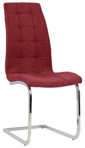 Jedálenské stoličky, perová kostra 4 ks, vínovočervené, látka