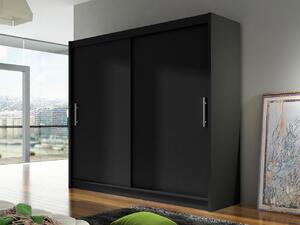 Mirjan24 Skriňa London I 180, Farby: čierna, Osvetlenie: bez osvetlenia 5902928050578