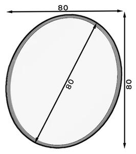 Nástenné zrkadlo do kúpeľne DMITRI - čierne