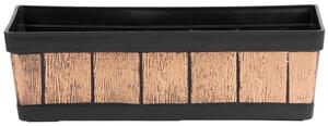 Kvetináč Strend Pro, Woodeff, 15x47x17 cm, zlatý, efekt dreva