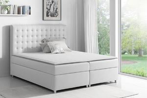 Mirjan24 Posteľ kontinentálna Alfi, Rozmer postele: 120x200, Dostupné poťahy: ekokoža Soft 017 (biela) 5902928106572