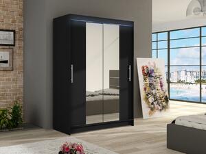 Mirjan24 Skriňa Miami II, Farby: čierna, Osvetlenie: osvetlenie LED RGB - farebné 5902928557459