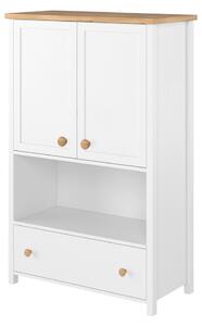 Mirjan24 Komoda 2D1S Kos KS-11, Farby: biela / dub nash 5902928586206