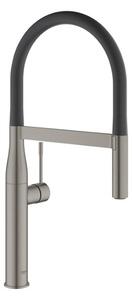 Drezová batéria GROHE Essence so silikónovým ramienkom kartáčovaný Hard Graphite 30294AL0