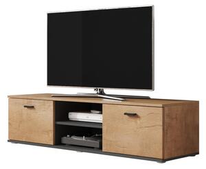 Mirjan24 TV stolík 140 Boho B4, Farby: dub lefkas / dub lefkas + čierna 5902928942668