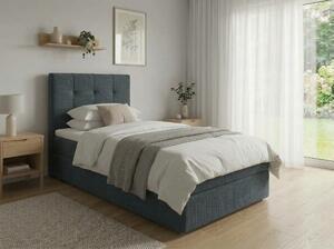 Čalúnená posteľ boxspring DIRELIS VIBE 90x200 cm tmavosivá Matrac: Bonell pružinová matrac