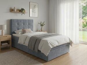 Čalúnená posteľ boxspring DIRELIS TRINITY 90x200 cm sivá Matrac: Matrac Bonell pružinový