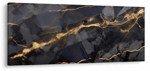 Obraz - Čierno - zlatý dekor (120x50 cm)