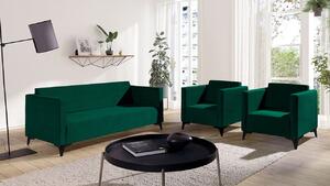Mirjan24 Sedacia súprava Denim 3+1+1, Dostupné poťahy: Solo 260, Farby nožičiek: čierny lesk 5902928363876