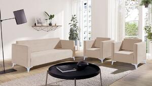 Mirjan24 Sedacia súprava Denim 3+1+1, Dostupné poťahy: Solo 251, Farby nožičiek: biely lesk 5902928363968