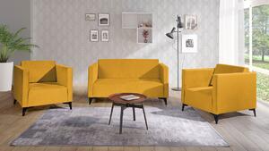 Mirjan24 Sedacia súprava Denim 2+1+1, Dostupné poťahy: Solo 257, Farby nožičiek: čierny lesk 5902928303735