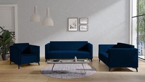 Mirjan24 Sedacia súprava Denim 3+2+1, Dostupné poťahy: Solo 263, Farby nožičiek: čierny lesk 5902928353273
