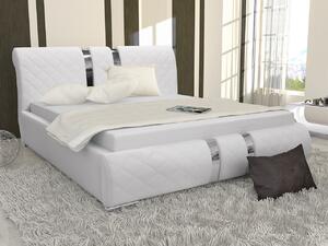 Mirjan24 Posteľ Wiko, Rozmer postele: 140x200, Dostupné poťahy: ekokoža Soft 017 5x5 + ekokoža Soft 017 (biela) 5902928210583