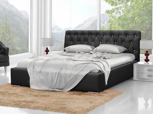 Mirjan24 Kontinentálna posteľ Enoa, Rozmer postele: 140x200, Dostupné poťahy: ekokoža Soft 011 (čierna) 5902928178821