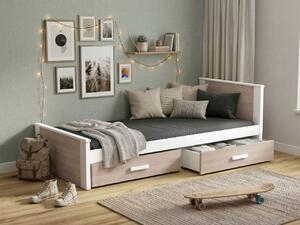 Mirjan24 Detská posteľ Minesota 80, Rozmer postele: 80x180, Farby:: biela / dub sonoma 5902928320909