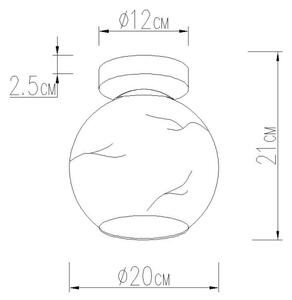 Globo 15999M-1D - Stropné svietidlo RAGUSA 1xE27/60W/230V