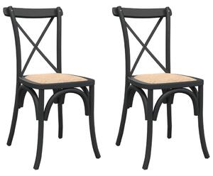 Stoličky s prekríženým operadlom 2 ks bukový masív