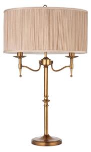 Endon 63648 - Stolná lampa STANFORD 2xE14/40W/230V mosadz/béžová