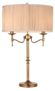 Endon 63648 - Stolná lampa STANFORD 2xE14/40W/230V mosadz/béžová