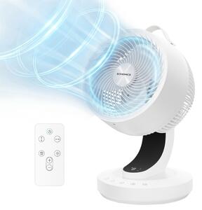 Cirkulačný ventilátor FLOW s diaľkovým ovládaním, biely SongmicsHome