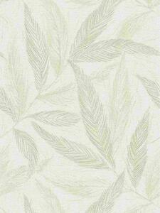 A.S. Création | Vliesová tapeta na stenu Hygge 3 79096-1 | 0,53 x 10,05 m | biela, krémová, metalická, zelená, šedá