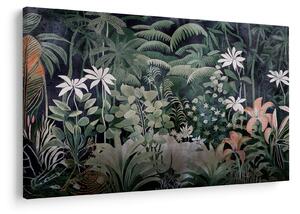 Obraz - Maľovaný vzor džungle (90x60 cm)