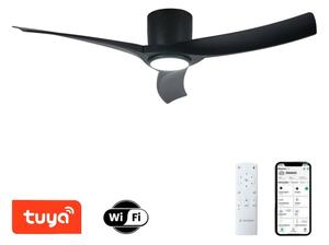 ZEVENTI - LED stropný ventilátor ORBITO LED/24W/230V Wi-Fi Tuya čierny + diaľkový ovládač