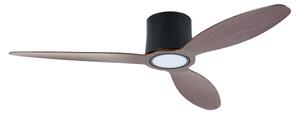 ZEVENTI - stropný LED ventilátor VENTORA LED/24W/230V Wi-Fi Tuya čierna/orech + diaľkové ovládanie