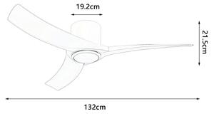ZEVENTI - LED stropný ventilátor ORBITO LED/24W/230V Wi-Fi Tuya čierny + diaľkový ovládač
