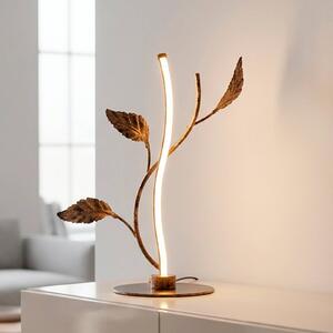 JUST LIGHT. GmbH Stolová LED lampa Aurelia, hrdzavo-hnedá, kov, 2 700 K, stmievač, Hnedá / hrdzavá, Obývacia izba / jedáleň, kov, Florentský
