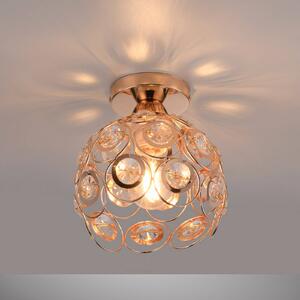 JUST LIGHT. GmbH Stropné svietidlo Tilly, zlatá farba, železo, Ø 18,5 cm, E27, Mosadz / zlato, Obývacia izba / jedáleň, kov, Stropné svetlo polkruhové s priestorom