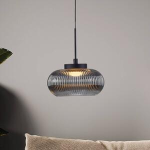 JUST LIGHT. GmbH LED závesné svietidlo Noctis, dymovo šedé, sklo, stmievateľné, 3 000 K, Hliník / sivá / zinok, Obývacia izba / jedáleň, Sklo, Moderný, Závesné svietidlo