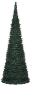 Rozkladací osvetlený umelý vianočný stromček, zelený 180 cm