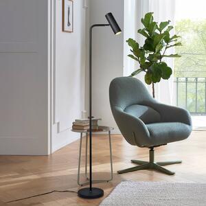 Trio Lighting Stojacia lampa Marley, čierna, výška 151 cm, kov, Čierna, Obývacia izba / jedáleň, kov, Moderný, Stolová lampa