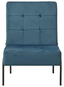 Relaxačná stolička 65x79x87 cm modrá zamatová