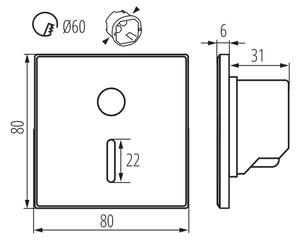 Kanlux 90790 - LED schodové svietidlo so senzorom MAGNIK LED/1,7W/230V CCT čierne hranaté